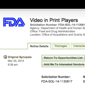 FDA Seeks Expensive Video Brochures to Implement Anti-Smoking Law