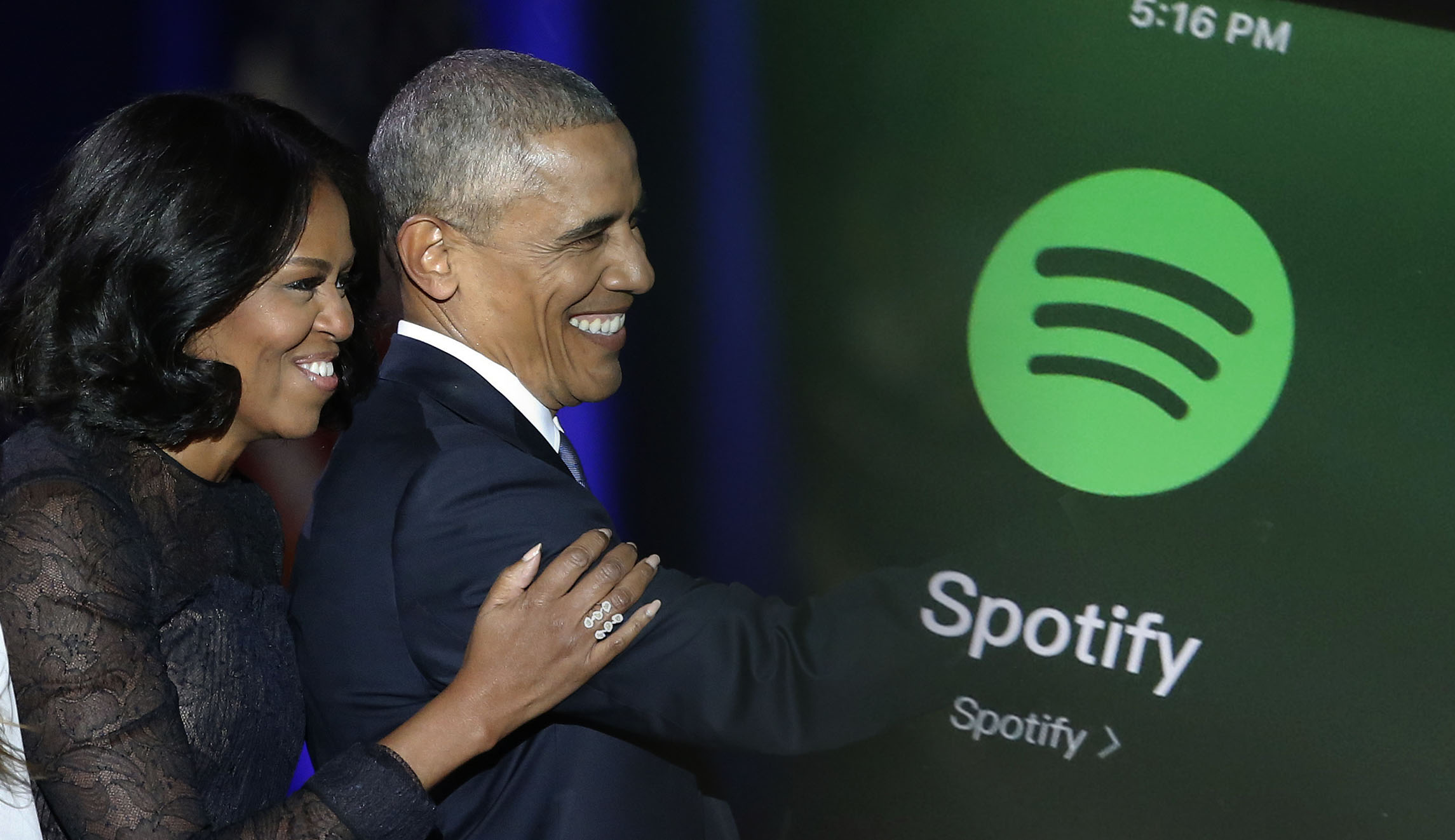 Obamas sign deal with Spotify