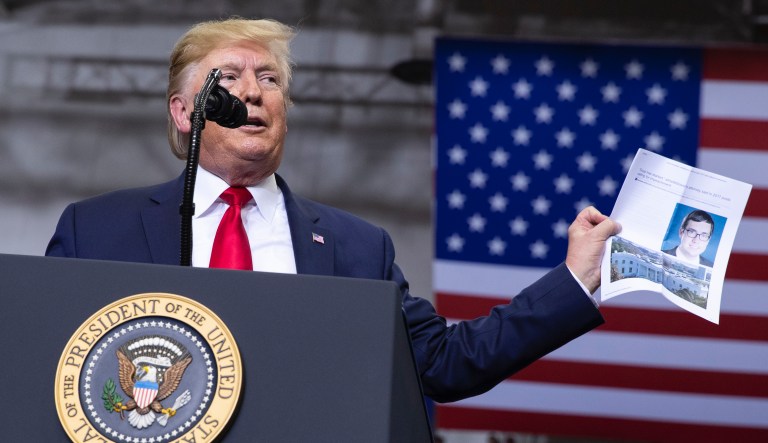 'Sleazeball': Trump condemns whistleblower’s attorney for calling for a coup in 2017 tweets