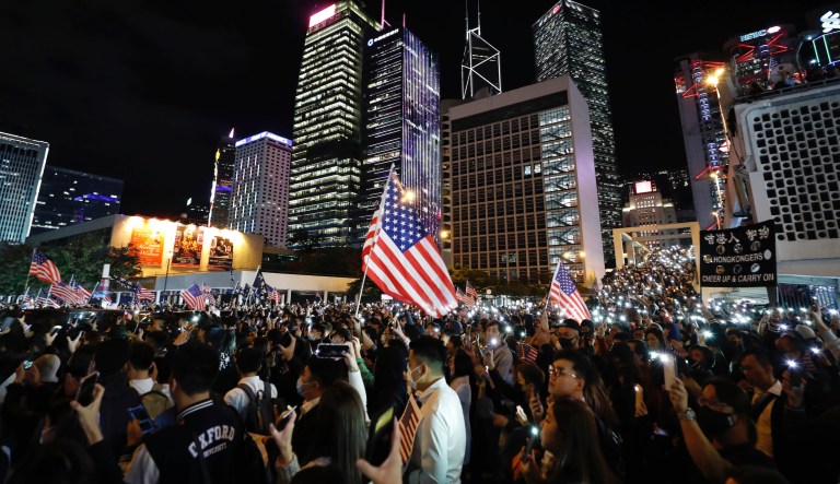 'We are really grateful': Hong Kong protesters throw ‘Thanksgiving rally’ to celebrate US support