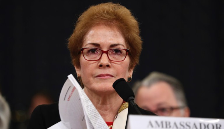 Marie Yovanovitch warns US against becoming country where ‘standing up to our government is a dangerous act’