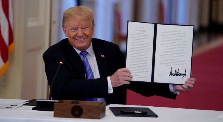 Trump issues executive orders after worried political allies demand presidential acts