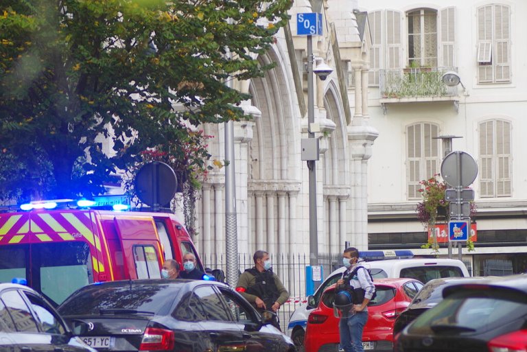 Woman decapitated and two more killed outside French church in suspected terrorism attack