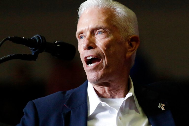 Rep. Bill Johnson, representative for Ohio's 6th Congressional District, speaks at a campaign rally in Youngstown, Ohio, Saturday, Sept. 17, 2022. 