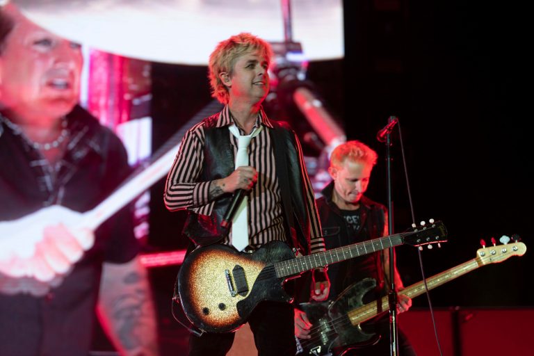 Billy Joe Armstrong of Green Day performs at the When We Were Young Festival in 2023 in Las Vegas.  Green Day used a televised New Yearâs Eve performance Sunday to change the lyrics to their song 'American Idiot' and criticize former President Donald Trump. (Geoffrey Clowes, Sipa USA via AP)