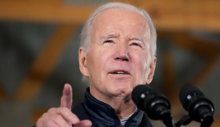 Biden heckled by rabbi calling for Gaza ceasefire during campaign stop