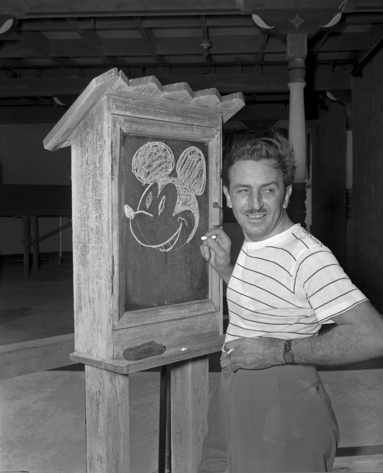 Walt Disney, creator of Mickey Mouse, poses for a photo at the Pancoast Hotel, Aug. 13, 1941.