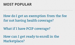 Most Popular Question at Healthcare.gov: How to Get Exemption From Lack-of-Coverage Penalty Fee?