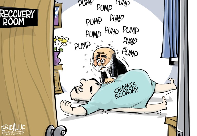 Editorial cartoon: Obama’s economy
