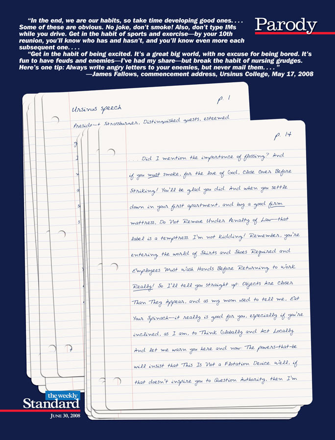 James Fallows’s commencement speech