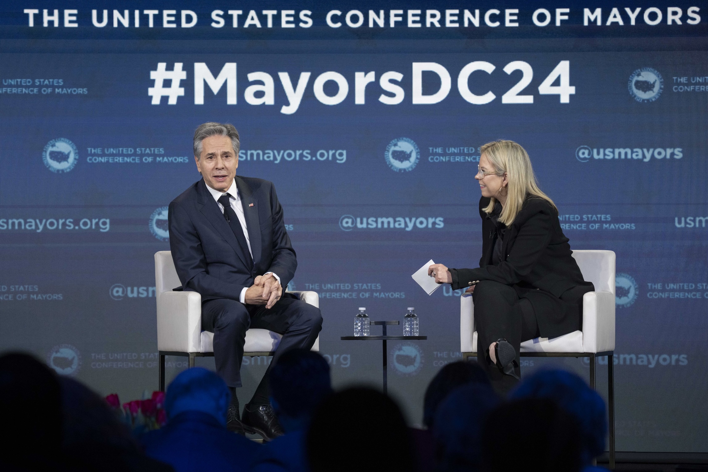Blinken pitches US mayors on value of Ukraine aid for ‘your cities’
