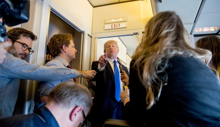 White House won’t take questions on the record from reporters aboard Air Force One
