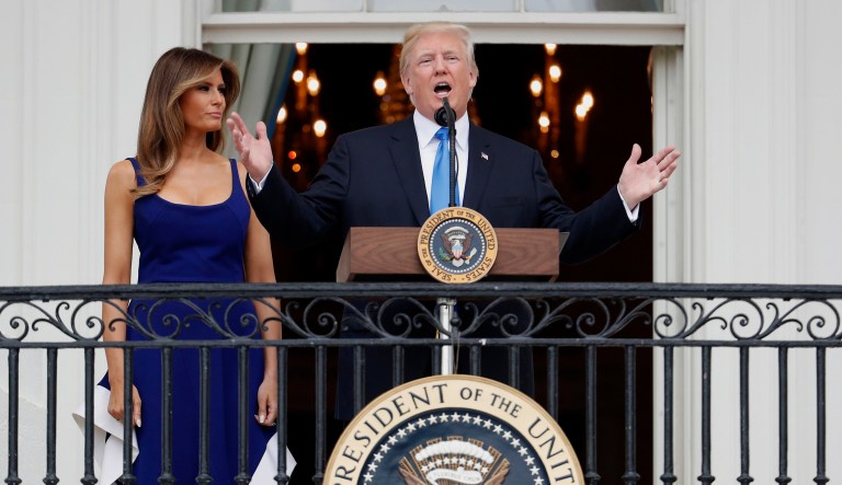 Trump tells troops in Fourth of July speech: I have your back