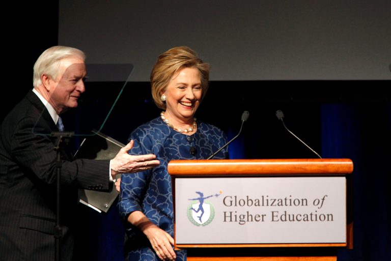 Jeb Bush, Hillary Clinton promote higher education