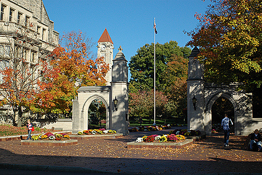 Dozens protest Indiana University’s shift of jobs to temp agency