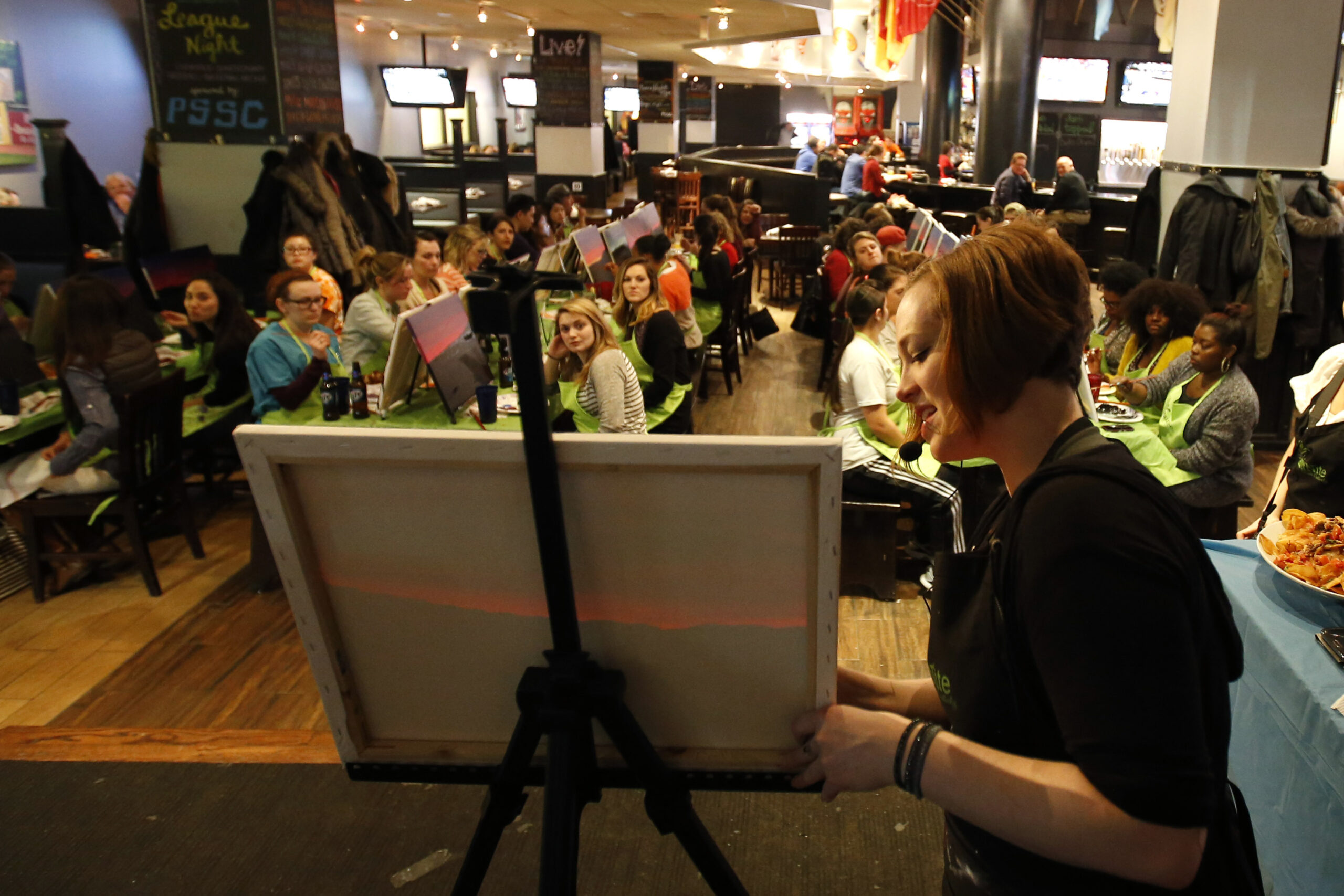 Social painting grows popular at bars, art studios