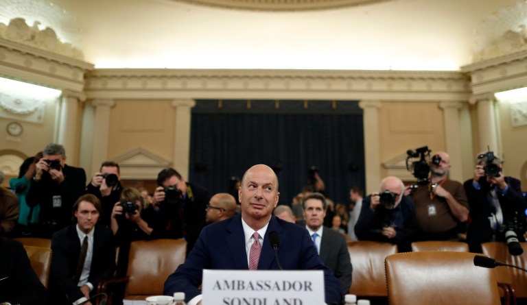 'Plenty of frustration': Sondland dislikes Trump’s stonewall strategy