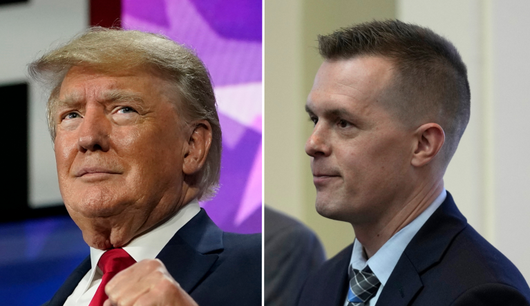 Donald Trump and Rep. Jared Golden (D-ME)