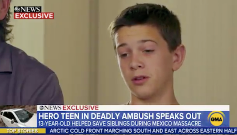 Teenage Mormon boy walked 14 miles to get help after Mexican cartel spared him from massacre