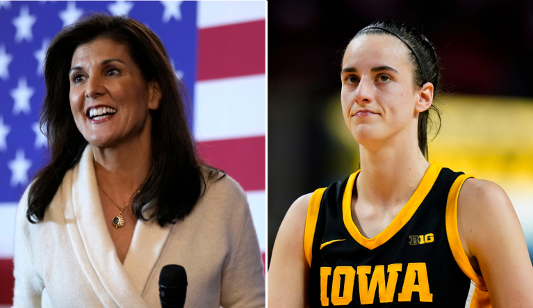 GOP presidential candidate Nikki Haley and Iowa women's basketball star Caitlin Clark