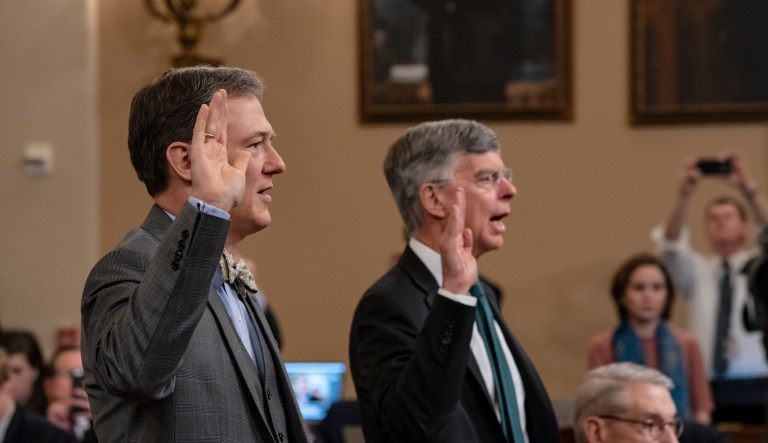 First two to testify in impeachment proceedings say they are not Never Trumpers