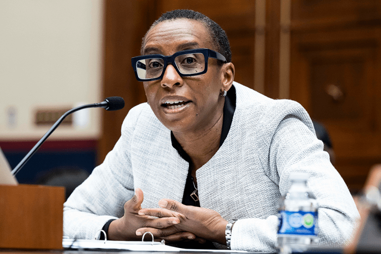 Claudine Gay, who was then the president of Harvard University, speaks at a House Committee on Education and the Workforce hearing on campus antisemitism at the Capitol in Washington on Dec. 5, 2023.