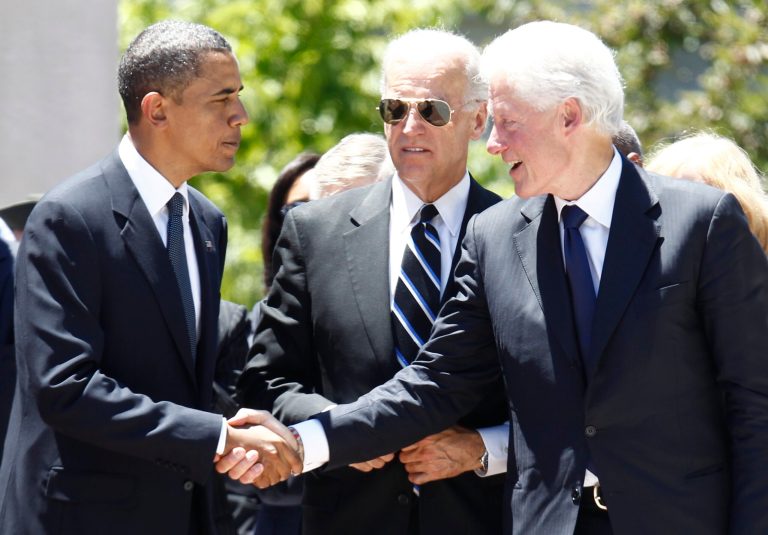 Obama and Clinton hype triple-header fundraiser with Biden