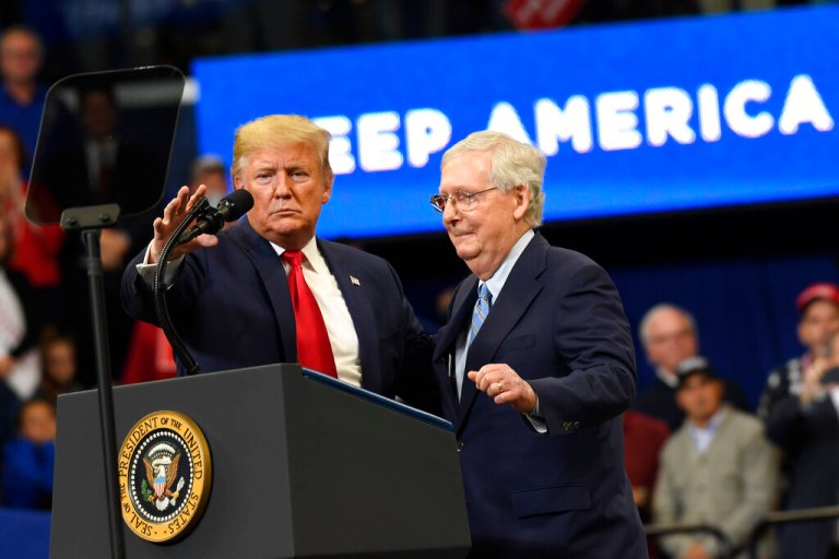 Trump campaign ignores Mitch McConnell stepping down