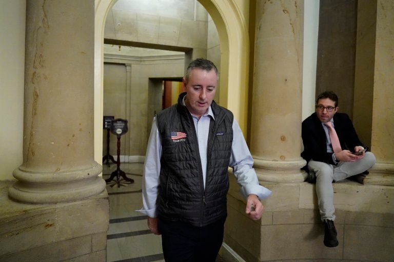 Pa., leaves a meeting with Rep. Kevin McCarthy, R-Calif., before the House meets for the third day to elect a speaker and convene the 118th Congress in Washington, Thursday, Jan. 5, 2023. (AP Photo/Alex Brandon)