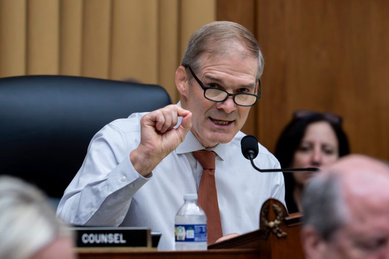 House Judiciary Committee Chairman Jim Jordan, R-Ohio, speaks as Attorney General Merrick Garland appears before a House Judiciary Committee hearing, Wednesday, Sept. 20, 2023, on Capitol Hill in Washington. (AP Photo/J. Scott Applewhite)