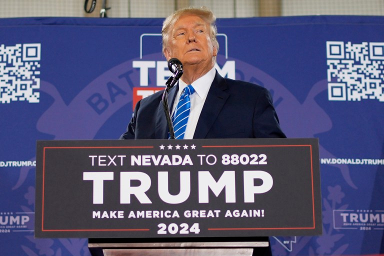 Nevada primary contests beset by low turnout and voter confusion over Trump’s absence from ballot
