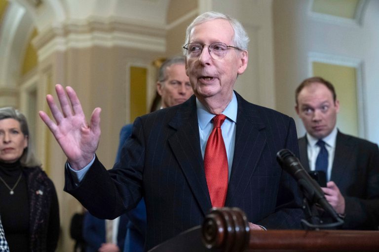 Mitch McConnell hits back at GOP critics calling on him to quit, citing failed 2022 coup