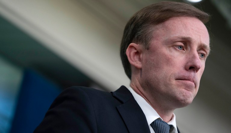 National Security Advisor Jake Sullivan speaks during a press briefing at the White House in Washington, Wednesday, Feb. 14, 2024. (AP Photo/Mark Schiefelbein)