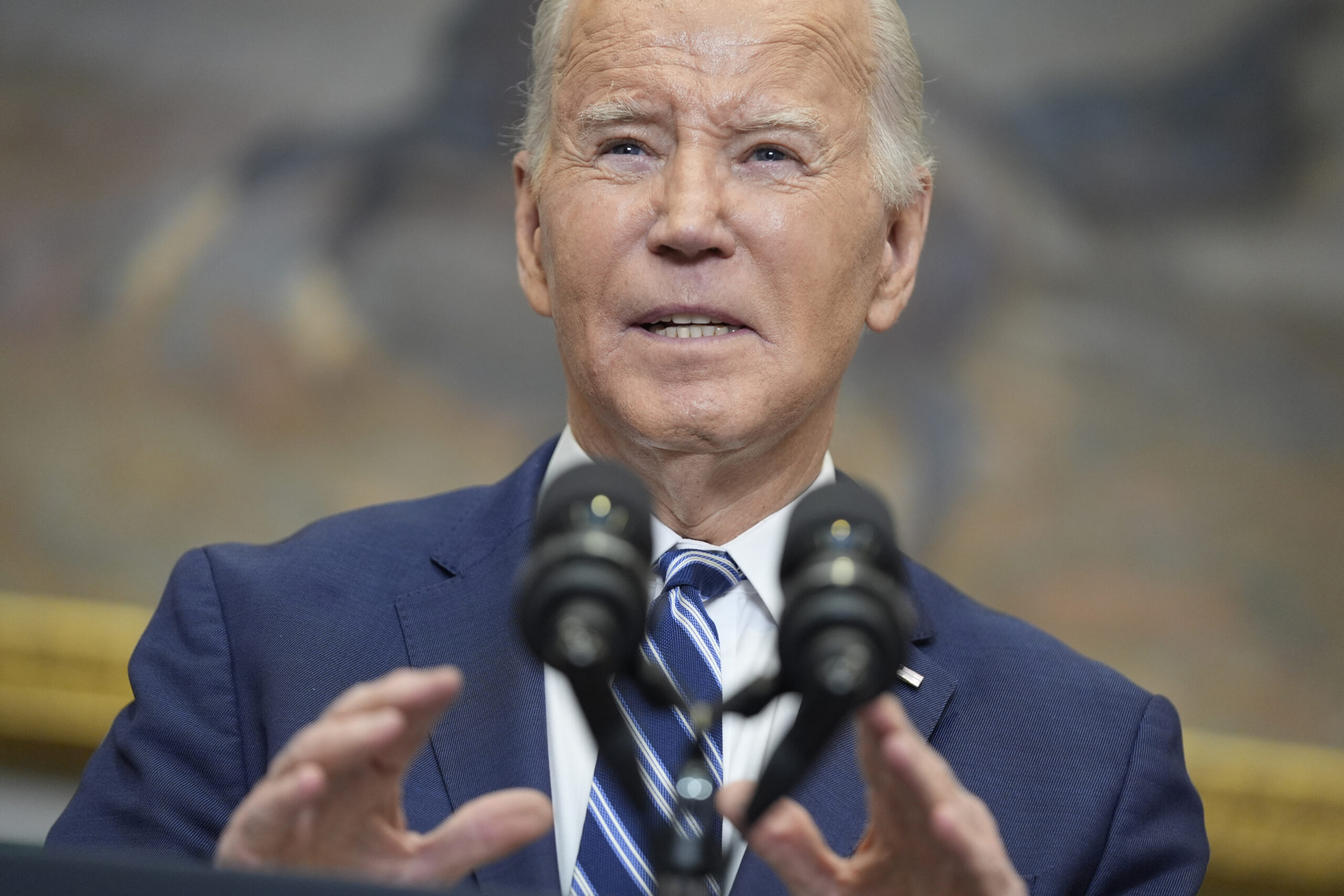 Biden rendered nearly speechless at White House reacting to Trump’s NATO comments