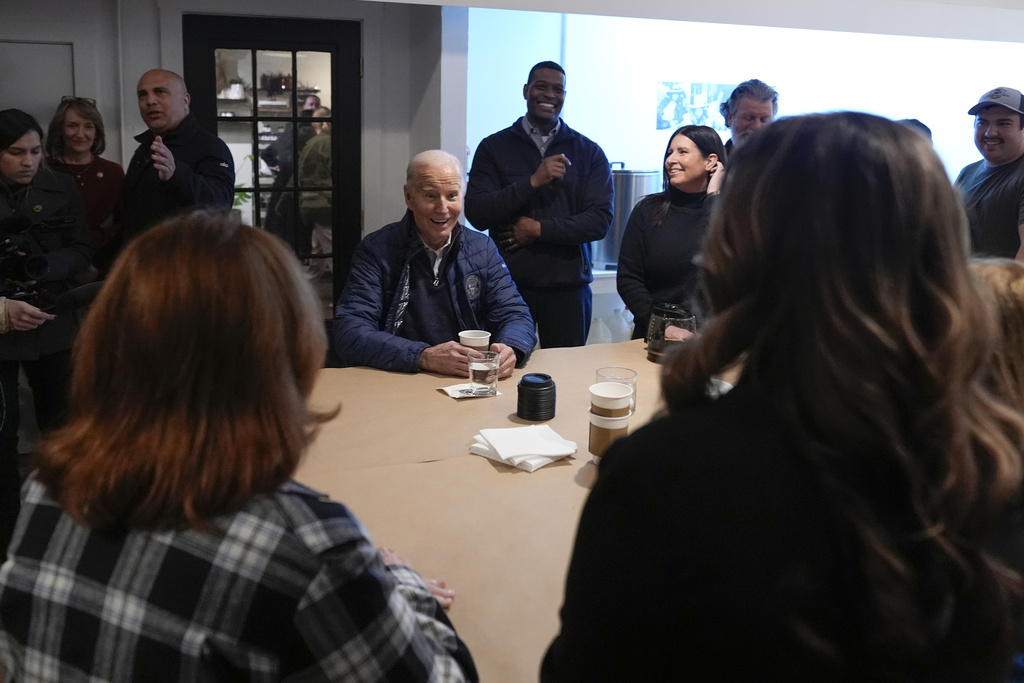 Joe Biden drinks tap water during visit to East Palestine