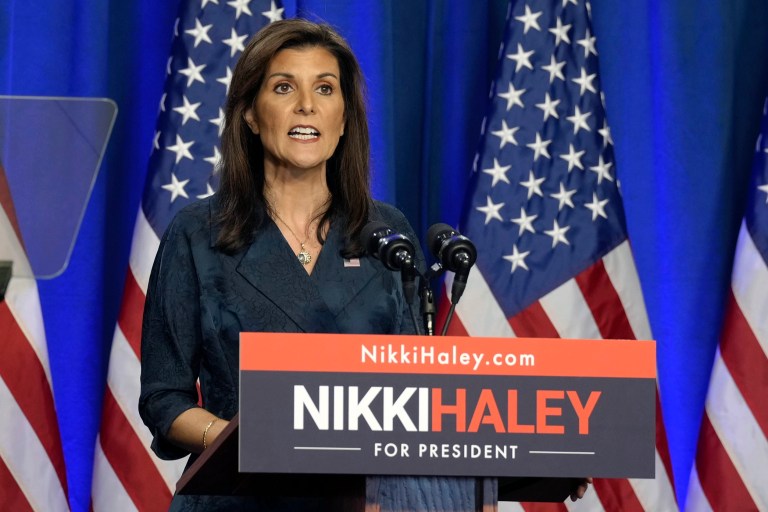 Nikki Haley tears up about husband in rare sign of emotion following Trump’s jabs about marriage