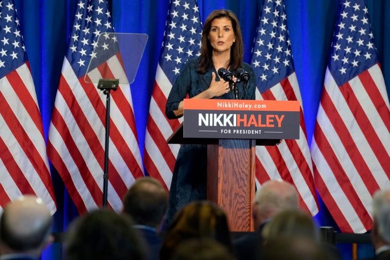 Nikki Haley defiant in the face of oncoming Trump train