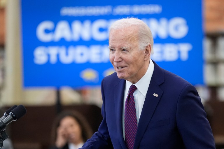 Biden campaigns on student loan debt relief, and GOP claims he’s buying votes