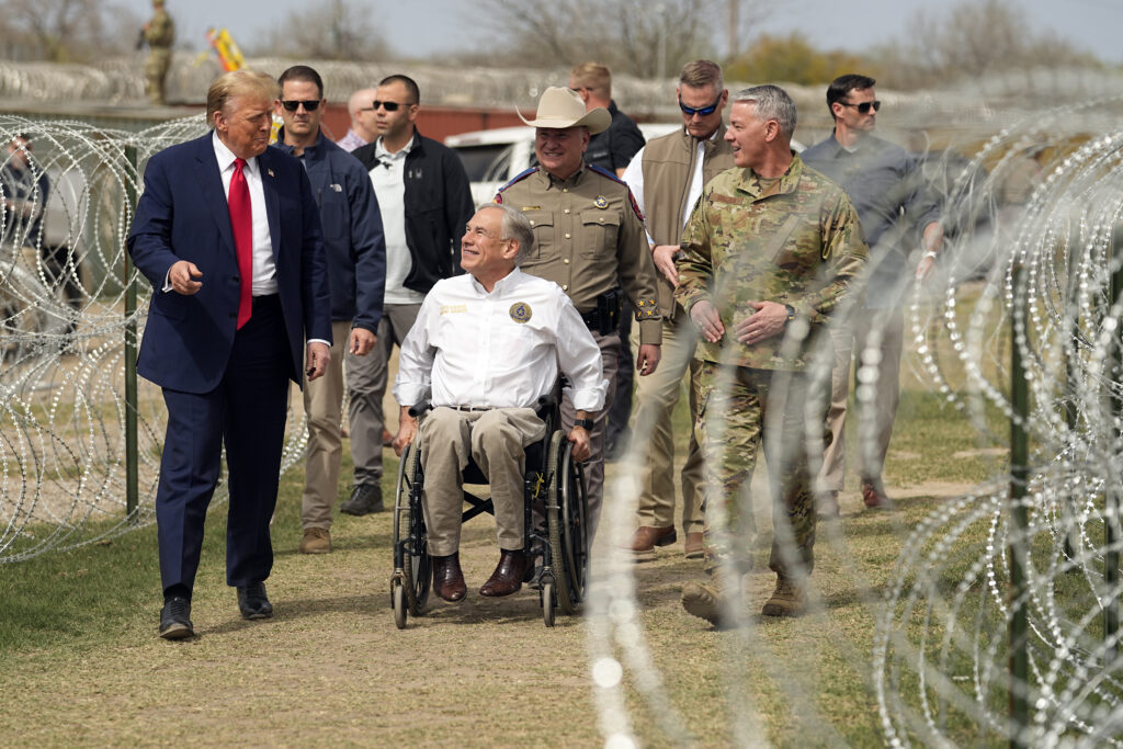EAGLE PASS, TEXAS — Former President Donald Trump traveled Eagle Pass, Texas Thursday, the same day President Joe Biden himself visited the Southern Border.