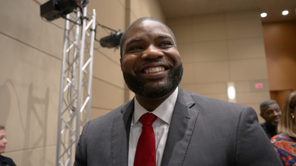 Rep. Byron Donalds smiles at camera