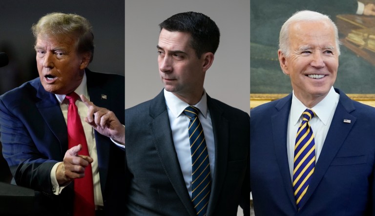 Cotton blasts DOJ’s ‘blatant double standard’ for charging Trump but not Biden