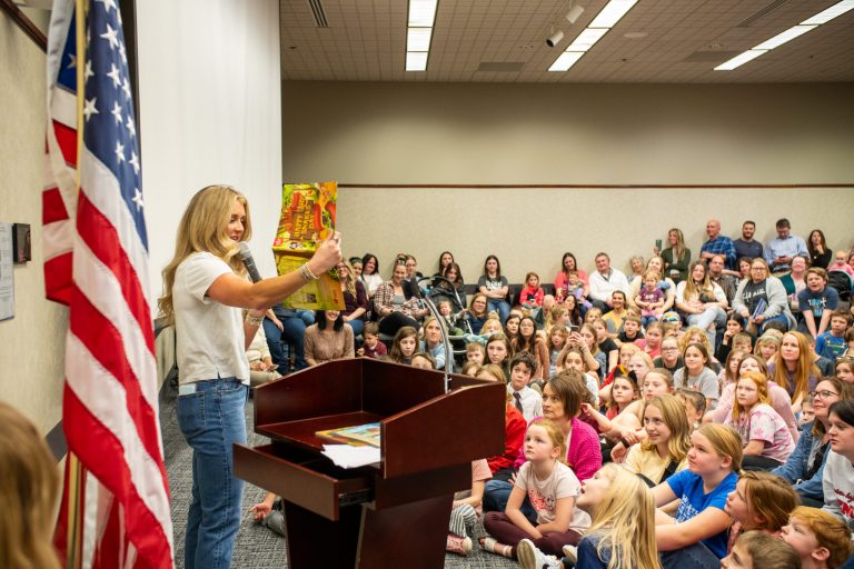 Transgender activists drop in on Riley Gaines and Bethany Hamilton’s library story hour