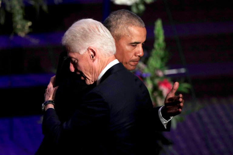 Obama and Clinton look to boost Biden without overshadowing him