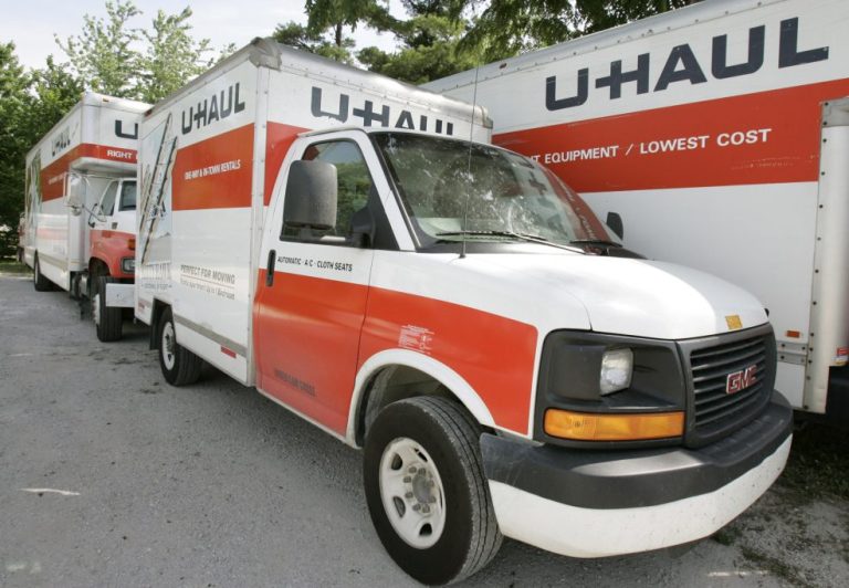 U-Haul moving truck.