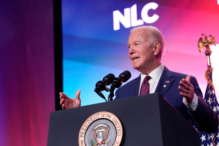 Biden pokes fun at own age while speaking to National League of Cities