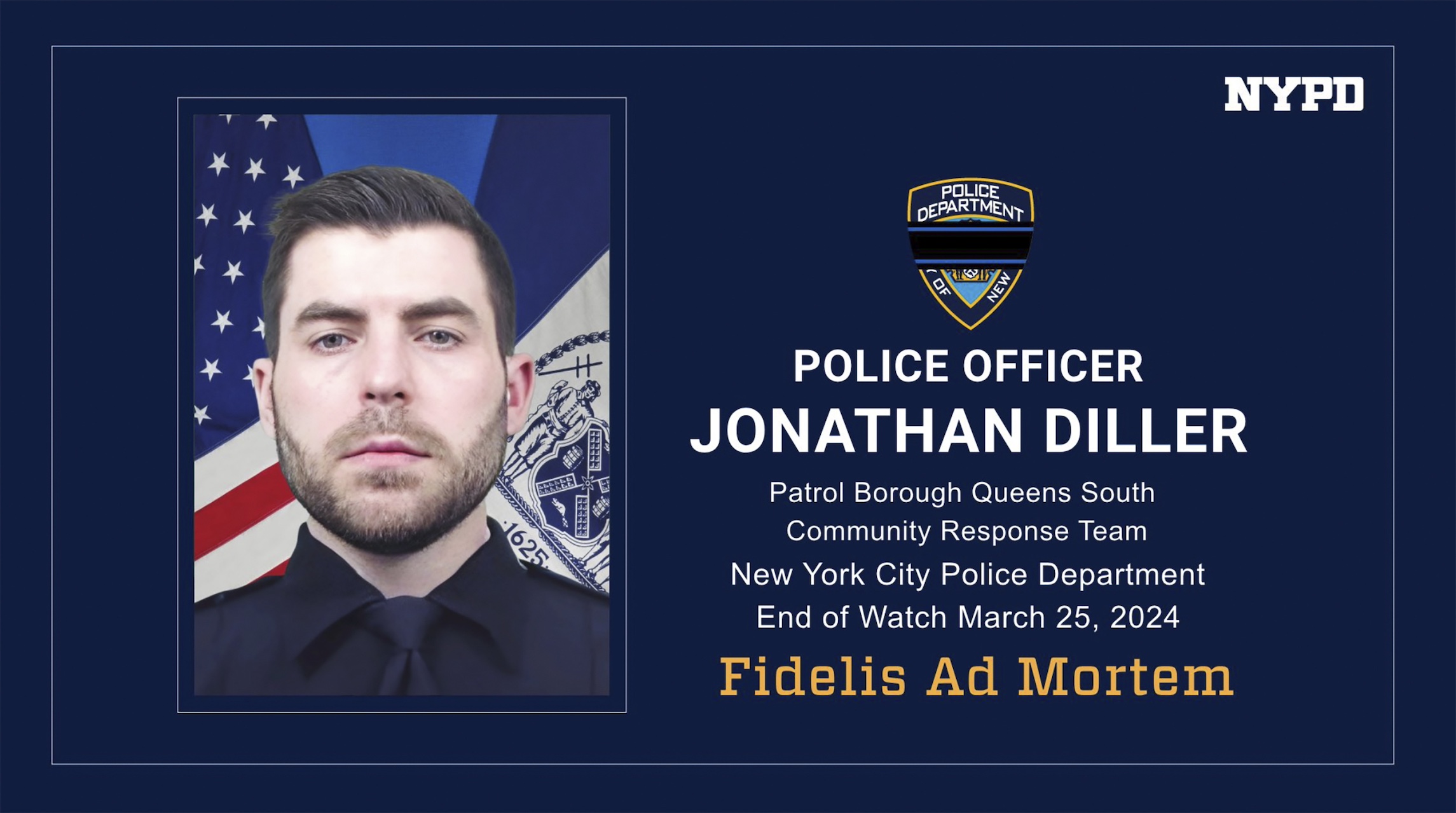 New York officer killed in first fatal traffic stop for police in two years