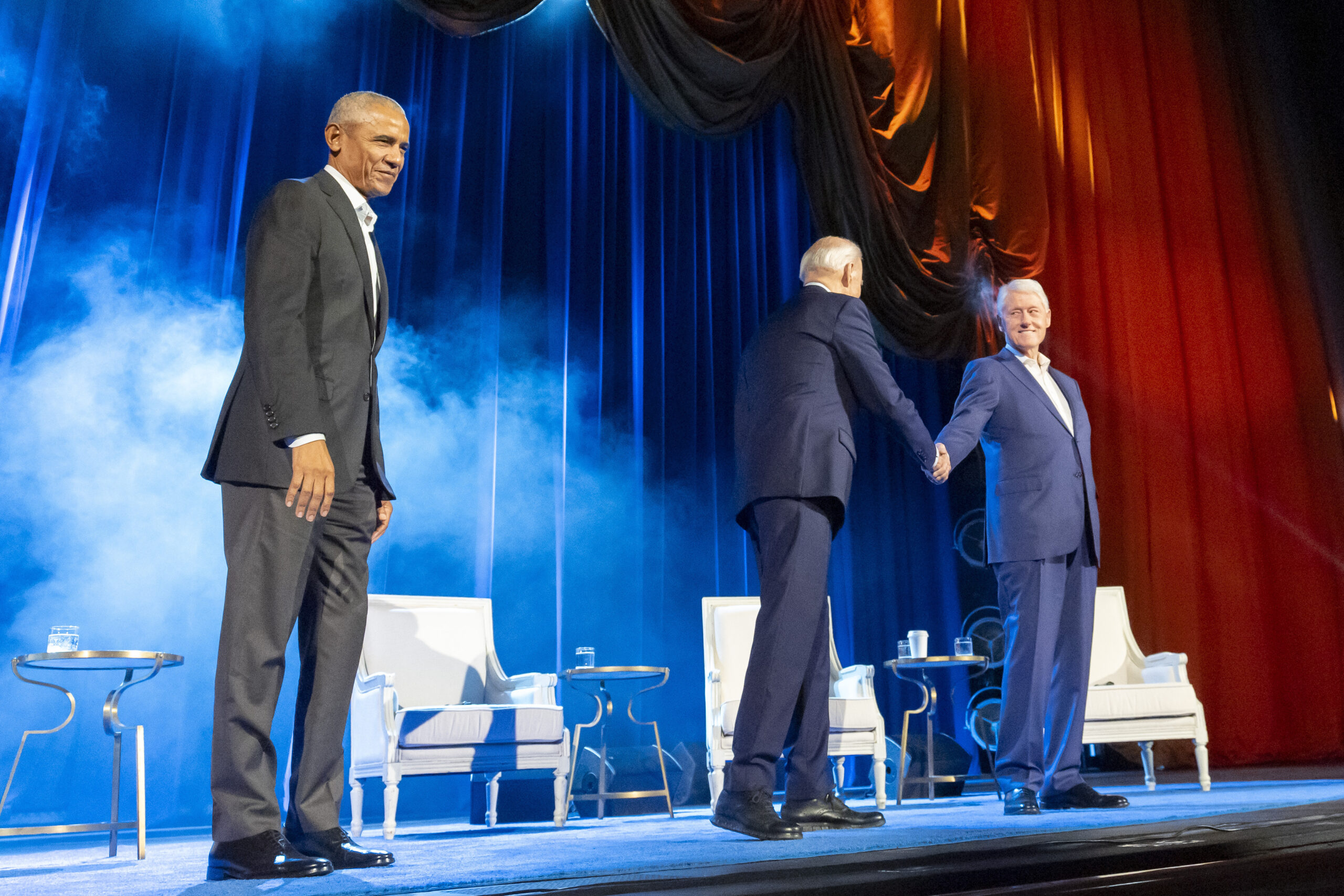 Obama scolds protesters who disrupted fundraiser with Biden and Clinton