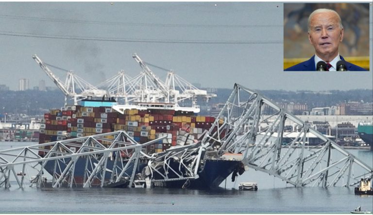 Biden promises US government will pay for Baltimore’s Francis Scott Key Bridge reconstruction