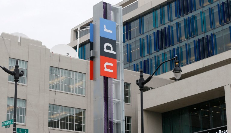The headquarters for National Public Radio stands on North Capitol Street, April 15, 2013, in Washington. Elon Musk threatened to reassign NPR’s X account to “another company,” according to the nonprofit news organization, in a spat between Musk and media groups since his $44 billion acquisition of X, formerly Twitter, last year.