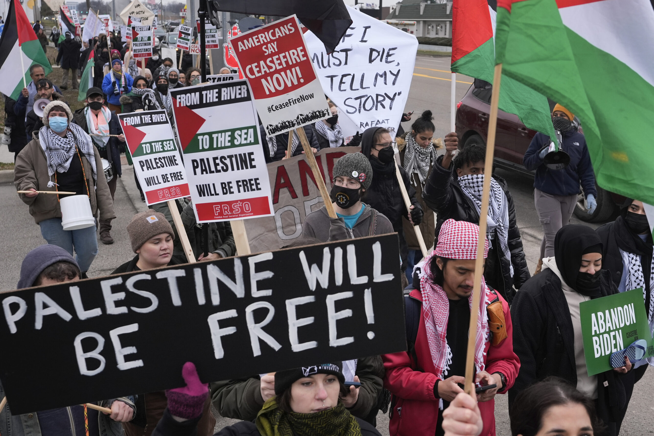 Michigan protesters yell ‘Death to America’ in raging rally held in Rashida Tlaib’s district
